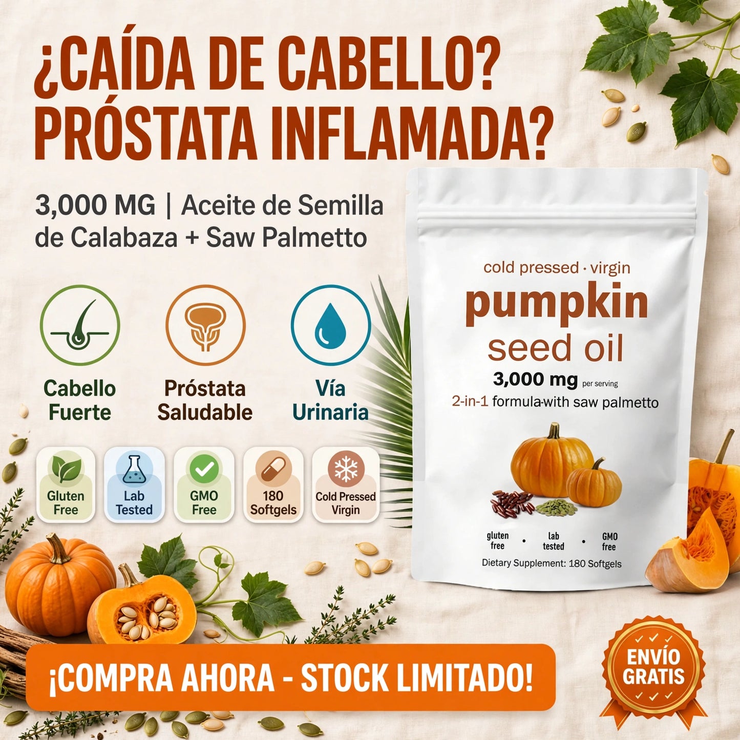 PUMPKIN CALABAZA MICROINGREDIENTS 90 CAP