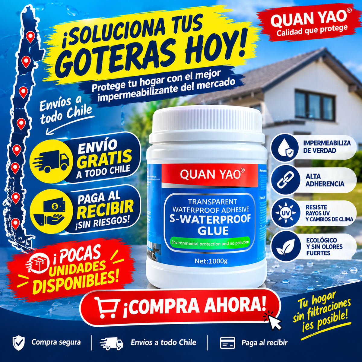 Agente Impermeable Transparente 1KG