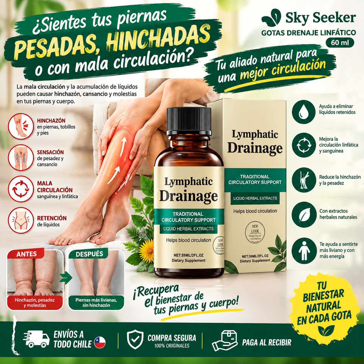 Sky Seeker Gotas Drenaje Linfático 60 ml
