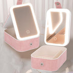 Estuche Maquillaje Portatil Espejo LED