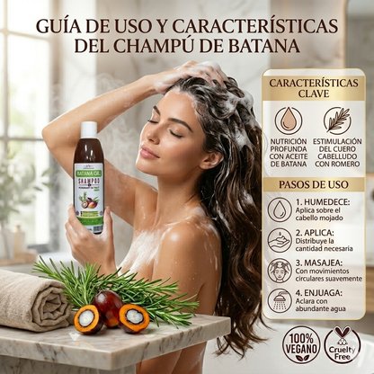 Shampoo Batana Crecimiento Cabello