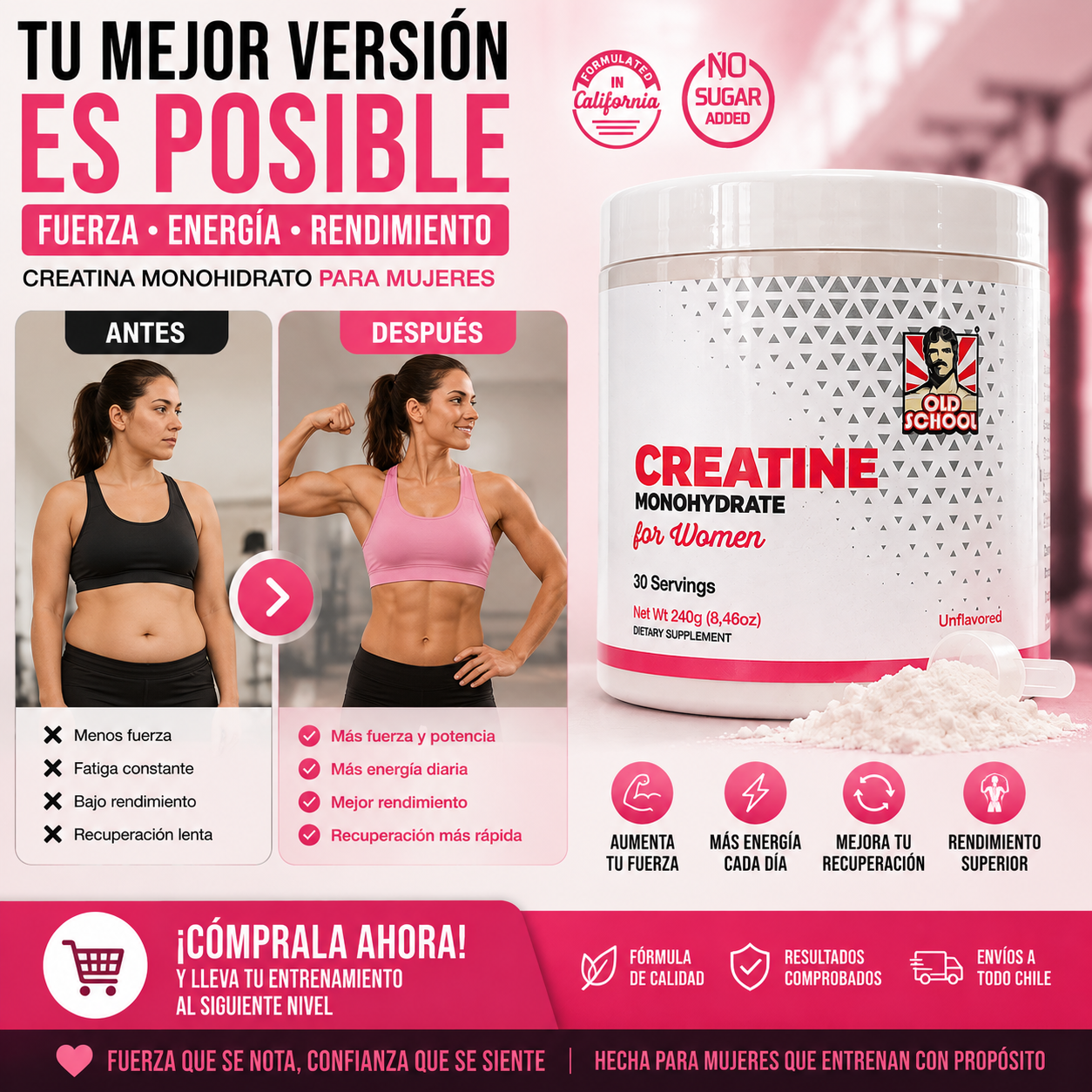 Old School Labs Creatina Monohidratada