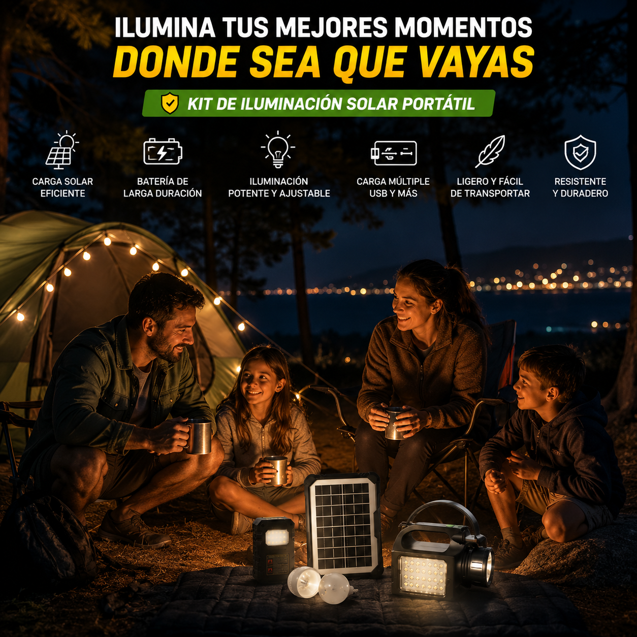 Kit Iluminación Solar Portátil
