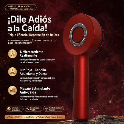 CEPILLO DE MASAJE CAPILAR - TERAPIA DE LUZ