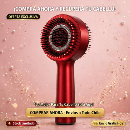 CEPILLO DE MASAJE CAPILAR - TERAPIA DE LUZ