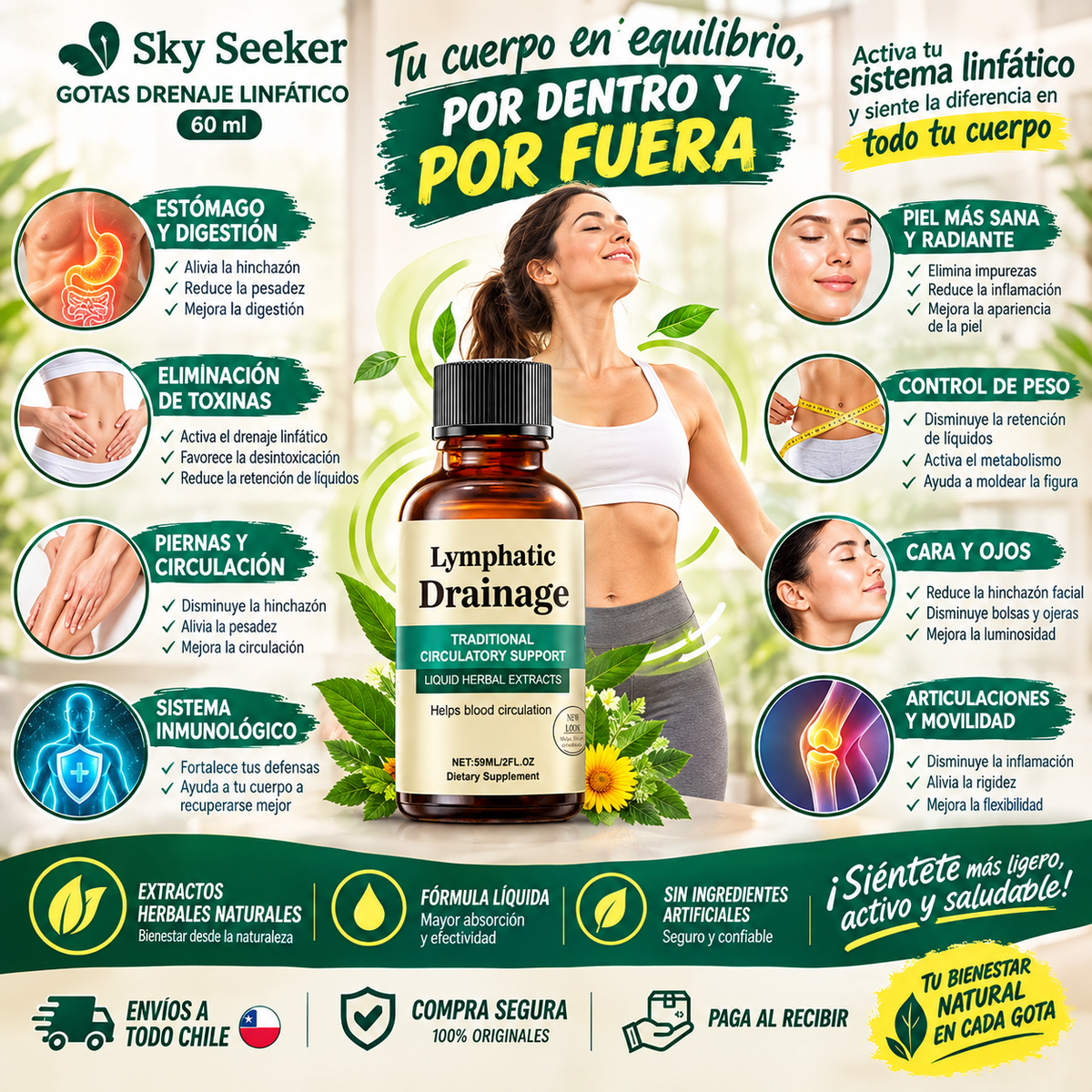 Sky Seeker Gotas Drenaje Linfático 60 ml