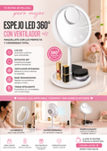 Espejo 360° Maquillaje LED y Ventilador