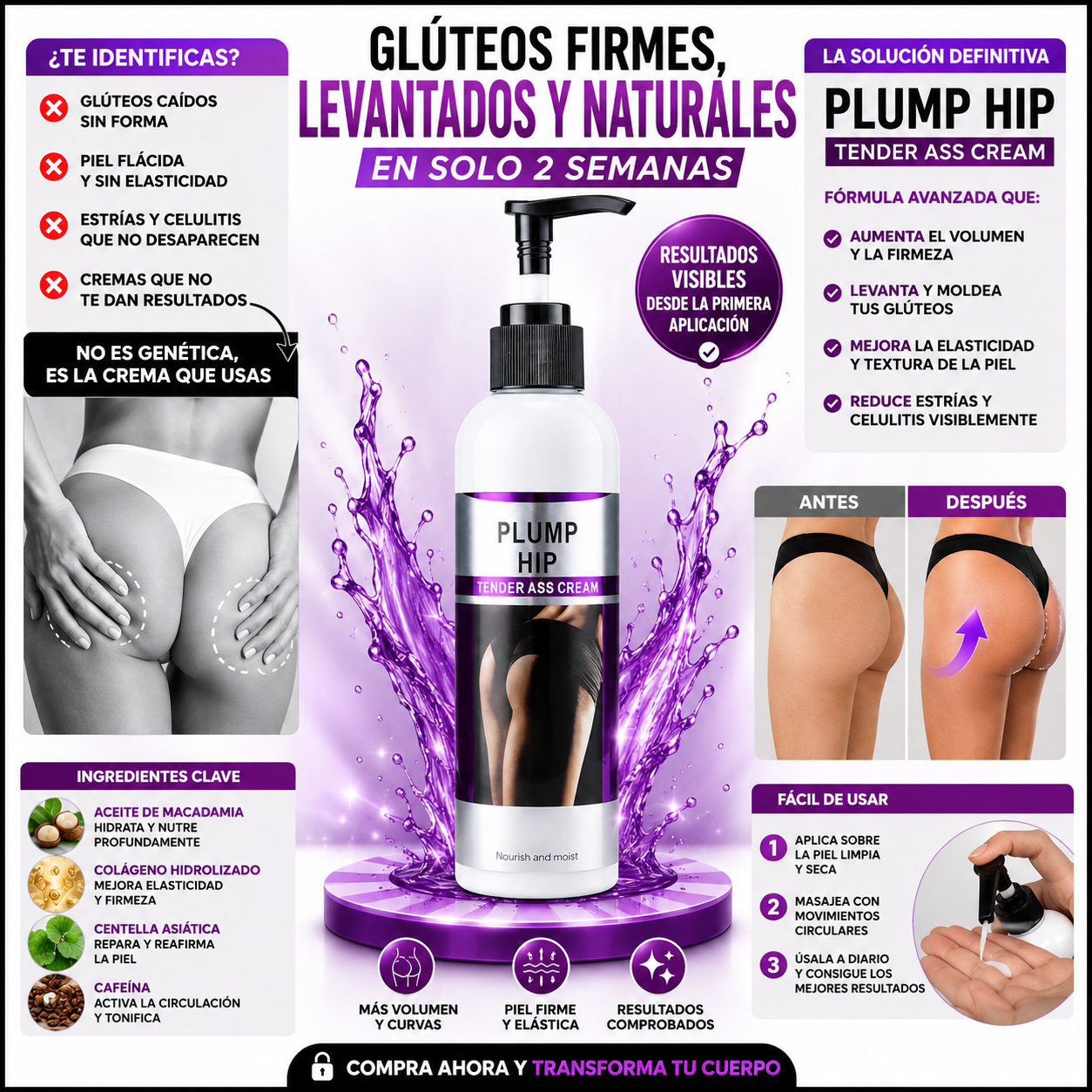 Crema Reafirmante para Gluteos