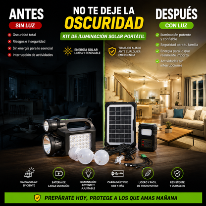 Kit Iluminación Solar Portátil