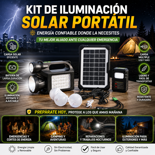 Kit Iluminación Solar Portátil