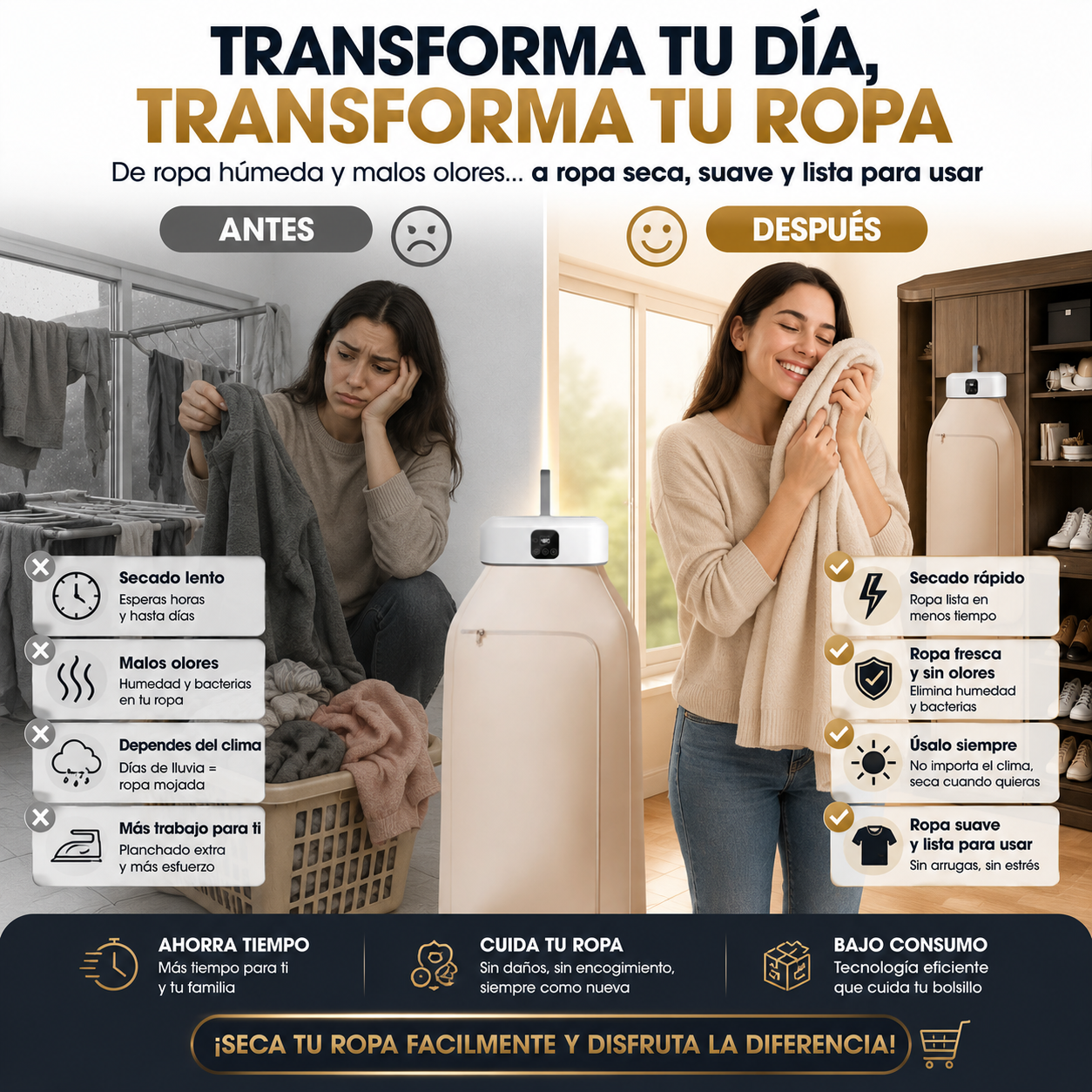 Secadora Ropa Portatil