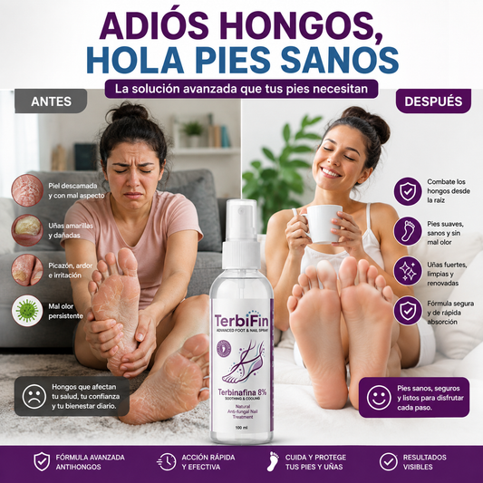 TerbiFin Spray 8% Anti-Hongos Pies Uñas