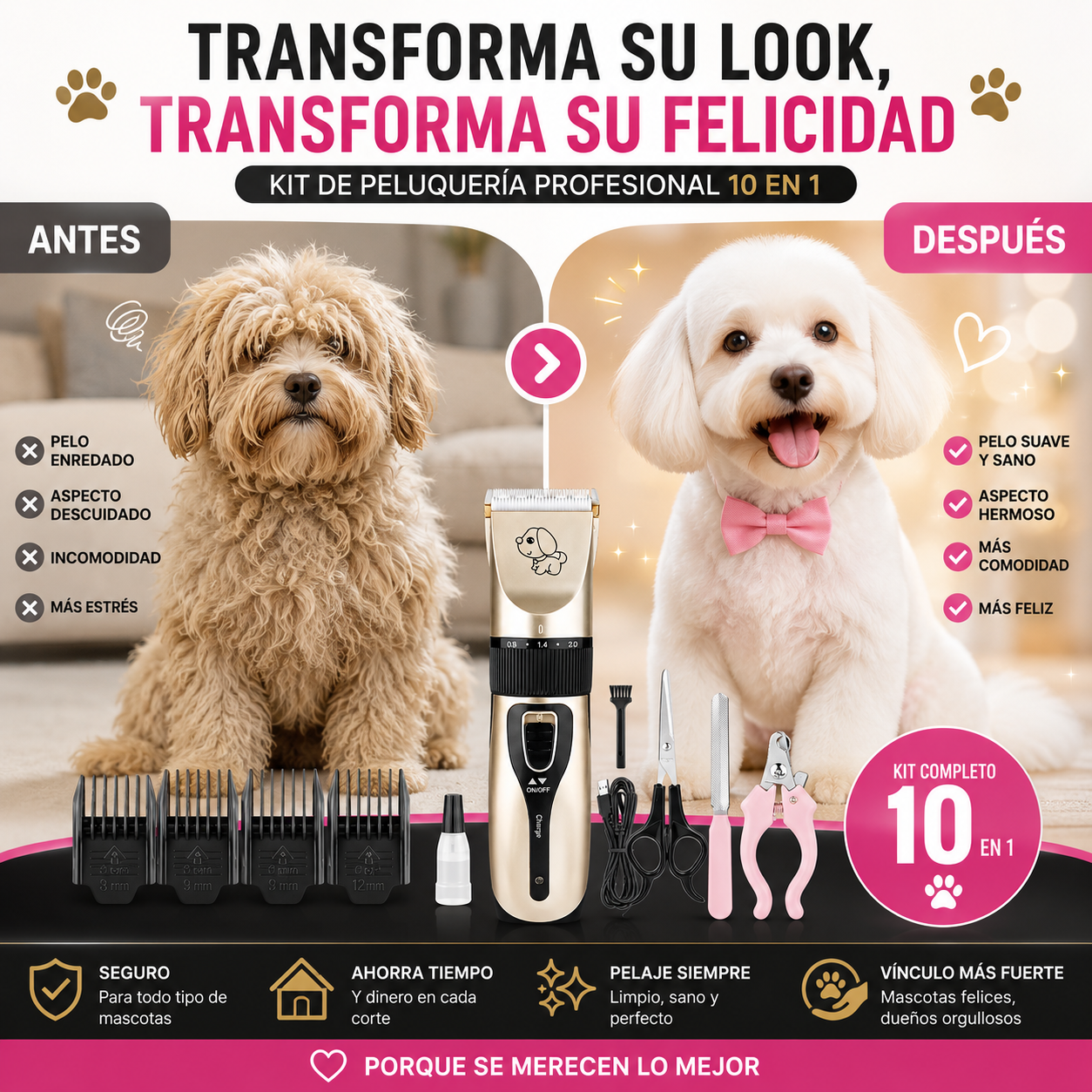 Kit Profesional Cortadora Pelo Mascota