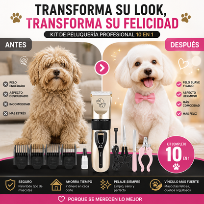 Kit Profesional Cortadora Pelo Mascota