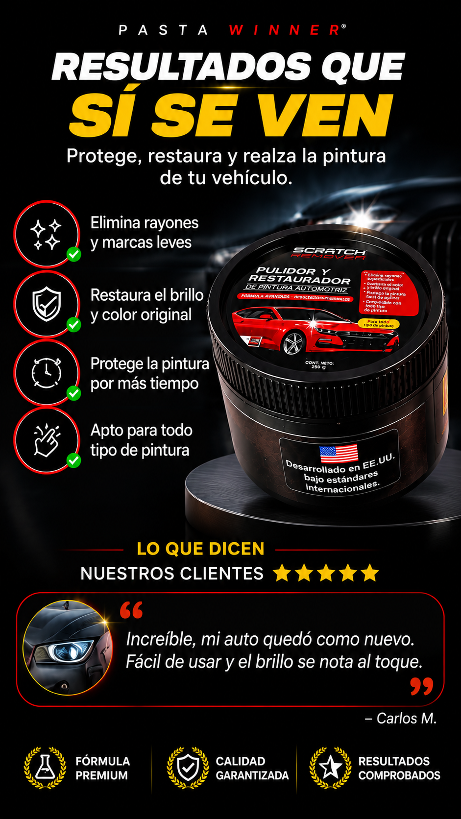 Pasta de Auto Winner